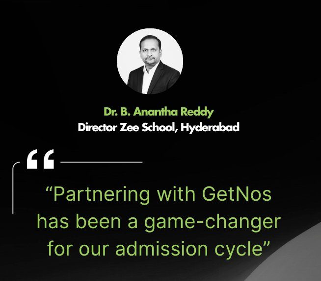 Dr B Anantha Reddy testimonial, Director Zee School Hyderabad